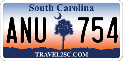 SC license plate ANU754
