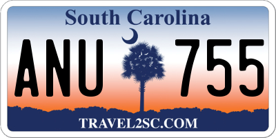 SC license plate ANU755