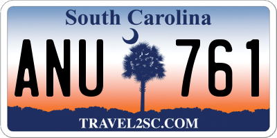 SC license plate ANU761