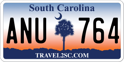 SC license plate ANU764