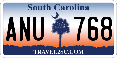 SC license plate ANU768