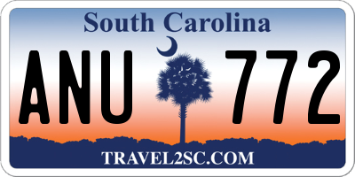 SC license plate ANU772