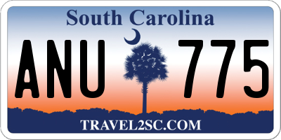 SC license plate ANU775