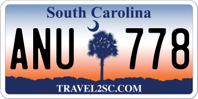 SC license plate ANU778