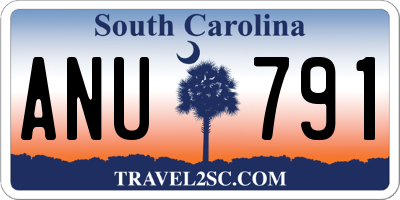 SC license plate ANU791