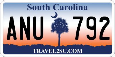 SC license plate ANU792