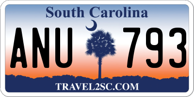 SC license plate ANU793