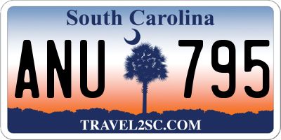 SC license plate ANU795