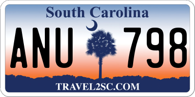 SC license plate ANU798