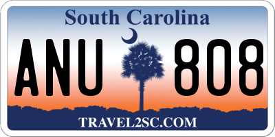 SC license plate ANU808