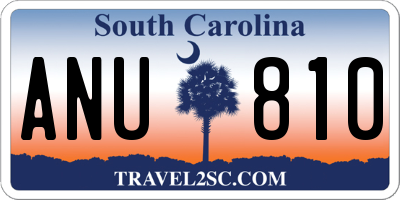 SC license plate ANU810