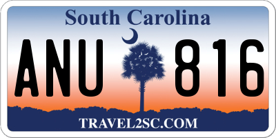 SC license plate ANU816