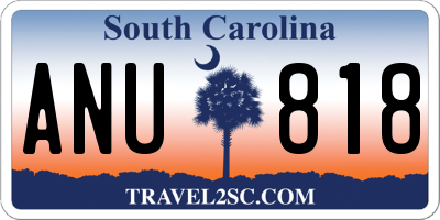 SC license plate ANU818