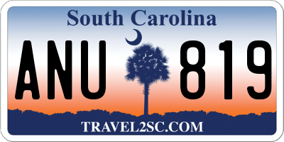 SC license plate ANU819