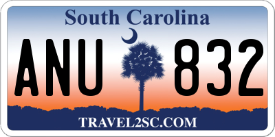 SC license plate ANU832