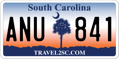 SC license plate ANU841