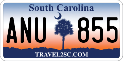 SC license plate ANU855