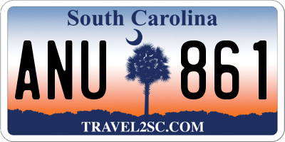 SC license plate ANU861