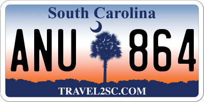 SC license plate ANU864