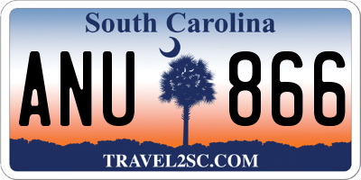 SC license plate ANU866