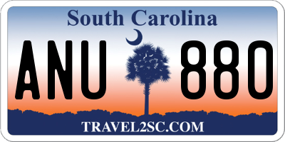SC license plate ANU880