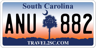 SC license plate ANU882