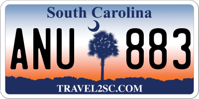 SC license plate ANU883