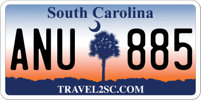 SC license plate ANU885