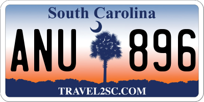 SC license plate ANU896