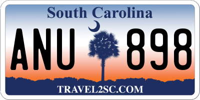 SC license plate ANU898