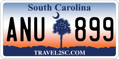 SC license plate ANU899