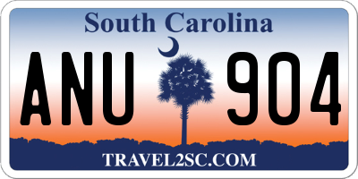 SC license plate ANU904