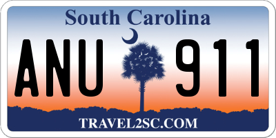 SC license plate ANU911