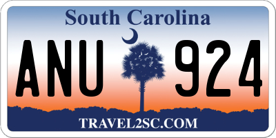 SC license plate ANU924