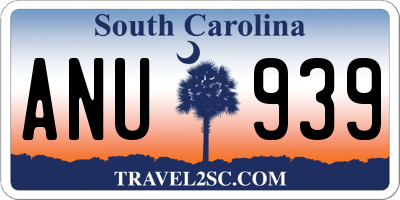 SC license plate ANU939