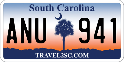 SC license plate ANU941