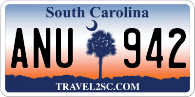 SC license plate ANU942