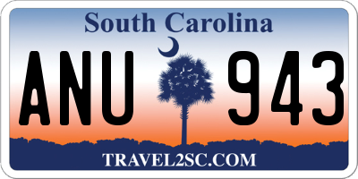 SC license plate ANU943
