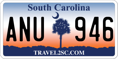 SC license plate ANU946