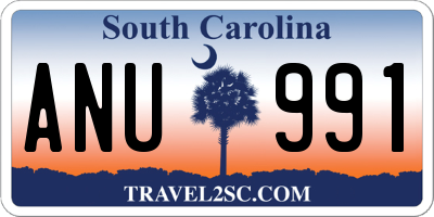 SC license plate ANU991