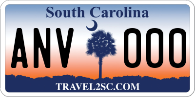 SC license plate ANV000
