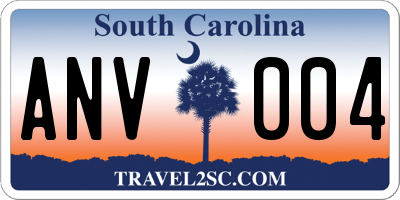 SC license plate ANV004
