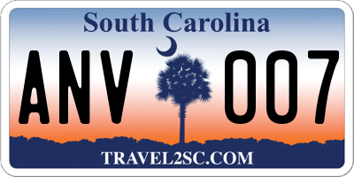SC license plate ANV007