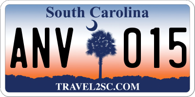 SC license plate ANV015