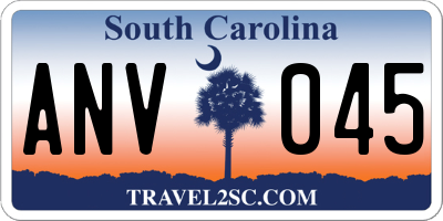 SC license plate ANV045