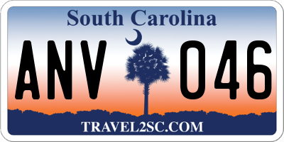 SC license plate ANV046