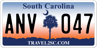 SC license plate ANV047