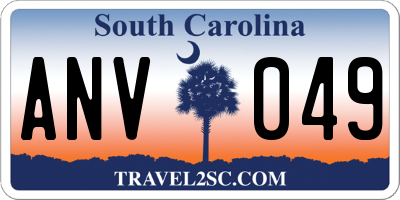SC license plate ANV049