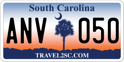 SC license plate ANV050