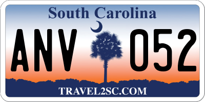 SC license plate ANV052